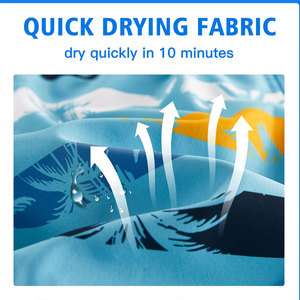 Shorts de bain décontractés et légers pour hommes, coupe oversize, design écologique avec contraste de couleurs, vente en gros - Product Image 5