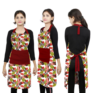 High Quality Premium 100% Cotton Disposable Classic Reusable Printed <b>Apron</b> Washable <b>BBQ</b> Cooking Baking Chef Eco-Friendly - Product Image 3