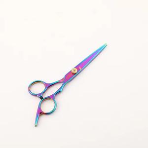 Ensemble de ciseaux de coiffure professionnels en acier inoxydable, couleur arc-en-ciel, outils de salon, pour droitiers, manche long, kit de 4 pièces - Product Image 6
