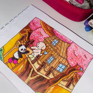 En Stock, Venta Caliente, Libro de Dibujo Grueso de Osito, Libro Educativo para Niños para Aliviar el Estrés, A5, 48 Páginas, para Pintar y Colorear - Product Image 6