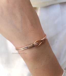 Pulsera de Cobre Puro Ajustable, Brazalete de Cobre Puro - Hecho a Mano en India por N.S Overseas - Product Image 6