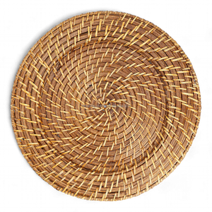 Juego de placas de mimbre de bambú tejidas a mano con diseño bohemio no tóxico ecológico de fabricante de Vietnam logotipo personalizable duradero para - Product Image 4