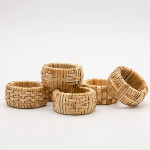 Rustic woven rattan elephant <b>napkin</b> <b>rings</b> bringing unique handmade charm, available at wholesale prices. Classic hand-woven - Product Image 1