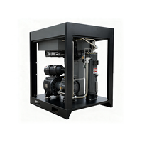 Compresseur à double vis à faible bruit, refroidissement par air, contrôlé par PLC, 90 kW, fabriqué en Chine, à économie d'énergie, avec capacité de gaz de 16 bars