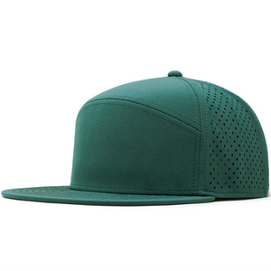 Light Blue Breathable Mesh Snapback <b>Cap</b> <b>Men's</b> Casual Solid Color <b>Flat</b> Brim Hat Woven Fabric Design - Product Image 6