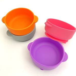 Tazón de silicona antideslizante para bebés, vajilla ecológica para bebés, apto para microondas, lavavajillas y congelador, para bebés o niños de 0 a 6 años - Product Image 1
