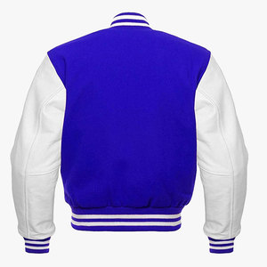 Chaqueta de Béisbol Estilo Varsity, Cuerpo de Lana Gris y Mangas de Cuero Dorado, Cuello Alto, Estilo Casual - Product Image 5