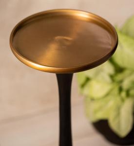 Lampe de table minimaliste en laiton, base ronde en métal doré, décoration intérieure pour la maison, salon, design durable - Product Image 3
