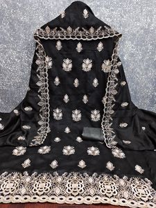 Embroidered Lace Hijab <b>Scarf</b> Cotton Muslim Headscarf Floral Pattern Daily Wear for Indian and Pakistani Styles - Product Image 2