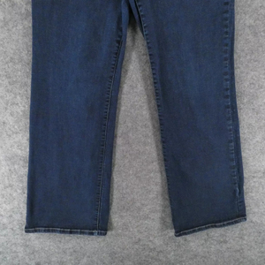 Pantalon évasé ample pour femme de haute qualité, en jean de coton, taille haute, coupe large, bleu délavé vintage - Product Image 5
