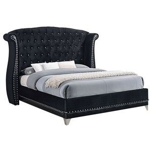 Cama Tamsin Black Eastern King con Cabecera Tapizada - Product Image 2