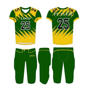 Nouveauté : Ensembles de football américain unisexes sur mesure, qualité supérieure, impression par sublimation, respirants et anti-humidité, coupe courte - Product Image 3