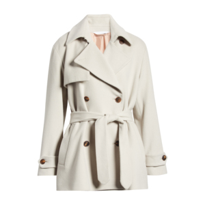 <b>Women's</b> Wool Trench <b>Coat</b> <b>Double</b> <b>Breasted</b> Solid Color Short Length Full Sleeve Outerwear Fashion Wear Wool <b>Coats</b> - Product Image 1