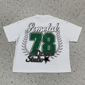 T-shirt en coton 100% de haute qualité, coupe droite, épaules tombantes, impression sérigraphique, poids lourd, respirant, séchage rapide, personnalisable. - Product Image 3