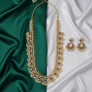 Traditional Antique Finish <b>Necklace</b> <b>Set</b> <b>Bridal</b> Ethnic Jewelry Elegant Statement Design for Weddings Parties and Occasions - Product Image 1