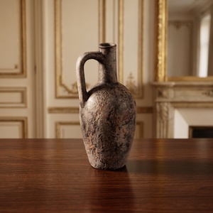 Jarrón Alto de Cerámica Estilo Wabi Sabi con 1 Asa, Jarra de Cerámica con Acabado Rústico para Decoración Vintage del Hogar - Product Image 2