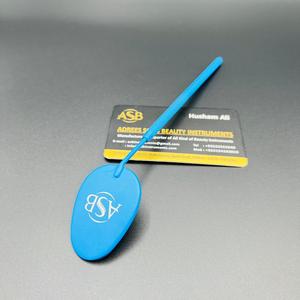 Espejo de Pestañas Ovalado con Recubrimiento de Color Azul, Acero Inoxidable, Impresión de Logotipo Personalizado, Espejo de Inspección de Manicura con Punta Cuadrada, OEM - Product Image 6