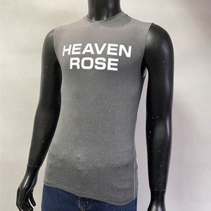 OEM Custom Logo Men Sleeveless Compression Tank <b>Top</b> Polyester Quick Dry Gym Fitness Vest Wholesale Multi-Color Sports Shirt - Product Image 6