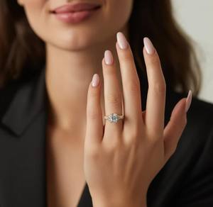 Anillo de Moissanita con Corte Radiante Adelina Rae en Plata de Ley 925, Regalo de Lujo para Boda y Compromiso para Mujer - Product Image 3