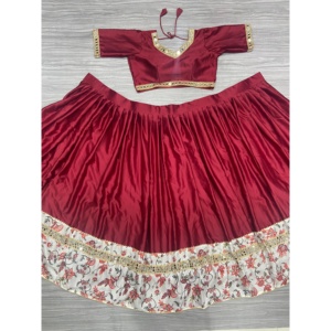 Taille 2XL Belle Navratri Lehenga Choli avec un superbe travail d'impression numérique - Product Image 3