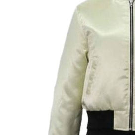 Bomber <b>Jacket</b> With Custom Brand Logo Windproof Casual Outerwear Rib-Knit Trim Baseball Coated Polyester <b>Jacket</b> - Product Image 2