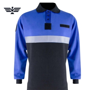 Camiseta Polo de Trabajo de Seguridad Reflectante de Poliéster de Manga Larga para Hombre, Talla Grande, Personalizada, con Alta Visibilidad, Uniforme Industrial - Product Image 1