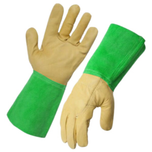 Gants de soudage TIG personnalisables en cuir pleine fleur durable, pour l'hiver, la lutte contre les incendies, le barbecue, la sécurité, certifiés CE - Product Image 3