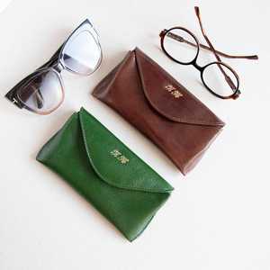 Étui à lunettes en cuir véritable classique fait main par un designer, protecteur de lunettes de soleil, article cadeau d'entreprise de luxe LGC-0030 - Product Image 5