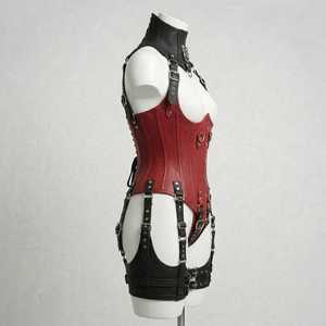 Conjunto de Arnés de Cuero Premium Personalizado, Corsé, Sujetador, Gargantilla y Correa para Muslo, Vestidos de Fantasía, Tallas Grandes, Moda Gótica Punk - Product Image 3
