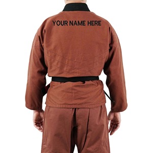 Kimono de Jiu Jitsu Marrón, Traje de BJJ 100% Algodón, Unisex para Adultos, Duradero, Transpirable, de Secado Rápido, Ropa de Artes Marciales, Gi Personalizado de 380g - Product Image 4