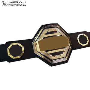 Cinturón de Campeonato de Alta Calidad, Nuevo, Moderno, Ligero, Resistente, Deportivo, Ajustable, de Cuero y Placa Metálica - Product Image 3