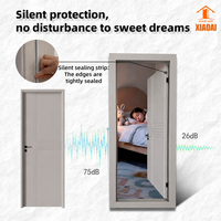 Porte de chambre en mélamine avec cadre |   Porte imperméable et anti-rayures pour usage scolaire et hôtelier