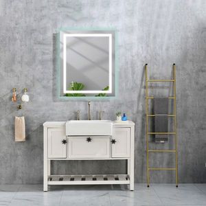 Specchio da Bagno LED Smart Touch 40x30 Pollici, Montaggio a Parete, Retroilluminato, Antiappannamento, con Memoria - Product Image 4