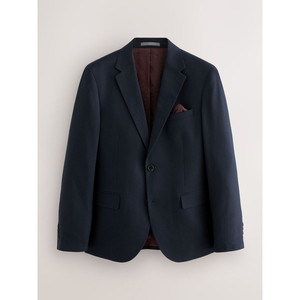 Chemise-veste formelle pour homme en mélange de laine et de polyester gris, coupe ajustée, boutonnage simple, col rabattu, manches classiques, pour l'automne - Product Image 3