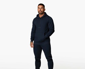 Custom Men's Winter Heavyweight Hooded Solid Tracksuit Breathable Cotton Training Running Jogging Sportswear <b>Set</b> Bulk - Product Image 1
