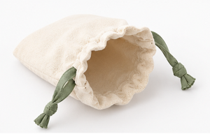 Sac à cordon en toile de coton bio recyclable avec logo personnalisé, sacs à bijoux imprimés pour cadeaux, pour costume - Product Image 5