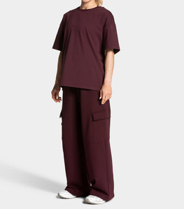 กางเกงจ็อกเกอร์คาร์โก้โอเวอร์ไซส์สำหรับผู้หญิง พร้อมโลโก้สั่งทำพิเศษ ผ้าฝ้ายฟลีซคุณภาพพรีเมียม กางเกงขายาวทรงหลวม มีกระเป๋าคาร์โก้ กางเกงวอร์มผู้หญิง - Product Image 5