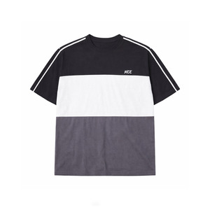 เสื้อยืดผู้ชายทรงบ็อกซี่ สีบล็อก พิมพ์ลายสตรีทแวร์ ผ้าคอตตอนพรีเมียม รับทำโลโก้ คุณภาพสูง เสื้อยืดผู้ชายแบบ OEM - Product Image 3