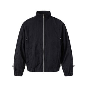 Custom Logo Autumn Vintage Loose Crinkled Boxy Thin <b>Cargo</b> Softshell <b>Jacket</b> for <b>Men</b> - Product Image 1