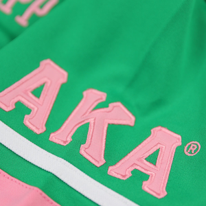 AKA 1908 Black Football Jersey Women Chenille Embroidery Greek Sorority Apparel Short Sleeve Sport Style Shirt Premium Fit - Product Image 3