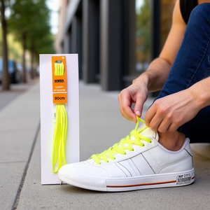 Laccio per scarpe ILAN 90 cm giallo fluorescente per sneakers - Product Image 2