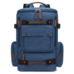 Vintage <b>Canvas</b> Travel <b>Backpack</b> Waterproof Laptop Bag Large Capacity Zipper School Rucksack Outdoor Daypack - Product Image 3