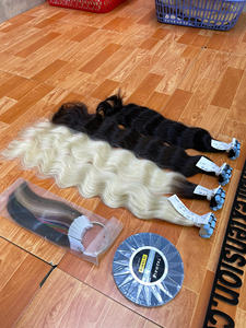 Extensions de cheveux humains vierges Remy bouclés blonds, haute qualité, sans produits chimiques, doux et brillants, tissage vietnamien - Product Image 2
