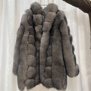 Cheap Low Price Custom <b>Mens</b> and Women Real Fox Fur Women Natural <b>Long</b> Fox Fur <b>Coat</b> - Product Image 5