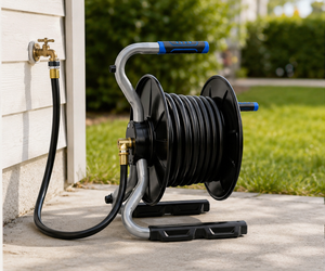 Carrete para Manguera de Jardín con Soporte de Acero, 75 pies, 300 PSI |   Polímero Híbrido para Uso Industrial y Automotriz, Portátil, ODGGAD002 - Product Image 1