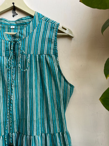 Robe d'été 2026 tendance, imprimée à la main, 100 % coton, décontractée, brodée de fleurs, prix usine - Product Image 4