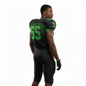 Uniforme de Fútbol Americano Vintage para Hombre, Personalizado con el Logotipo del Equipo OEM, Sublimado, Transpirable, de Secado Rápido, 100% Poliéster - Product Image 4