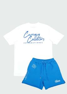 2025 nouveauté hommes décontracté ensembles courts respirant deux pièces survêtement avec col rond T-Shirt Shorts séchage rapide grande taille - Product Image 4