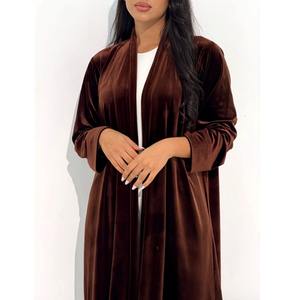 อาบายะห์กำมะหยี่สไตล์มุสลิมตุรกีแบบดั้งเดิมสวยงาม ยาวแบบแม็กซี่ แขนยาว น้ำหนักเบา ป้องกันไฟฟ้าสถิต ระบายอากาศได้ดี - Product Image 2