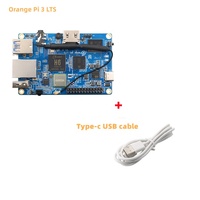 Kit de développement FYX Stock Orange Pi 3 LTS avec carte SD 32 Go, boîtier, dissipateur thermique, câble Type C, adaptateur secteur, ordinateur monocarte